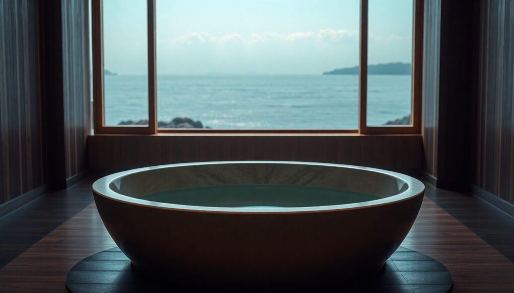 客室から見える英虞湾の絶景風呂