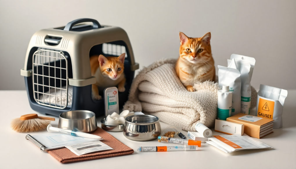 猫の同伴に必要な持ち物と予防接種の準備